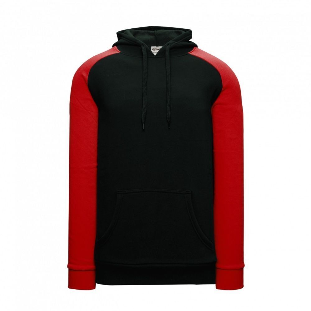 Men's Black and Red Hoodie Sweatshirt, Size Medium, Brand New, Athletic Knit